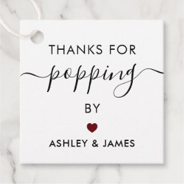 Danke für das Poppen von Tags, Hochzeitstag, Burgu Geschenkanhänger