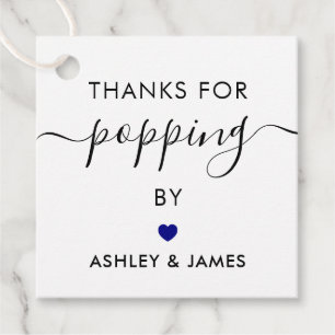 Danke für das Poppen von Tags, Hochzeitstag, Navy Geschenkanhänger