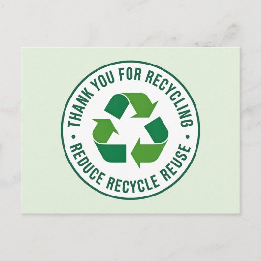 Danke für das Recycling Postkarte (Vorderseite)