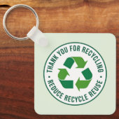 Danke für das Recycling Schlüsselanhänger (Vorderseite)