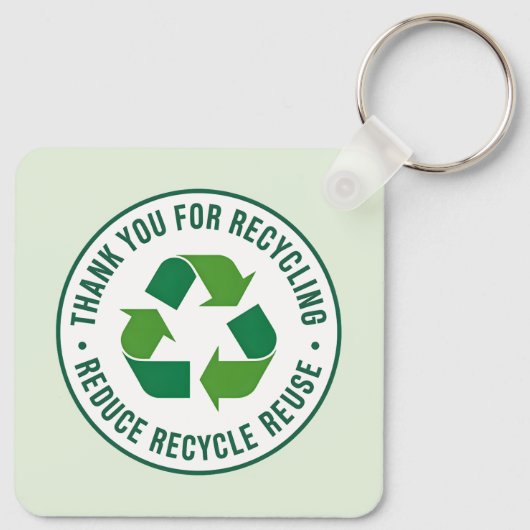 Danke für das Recycling Schlüsselanhänger (Rückseite)