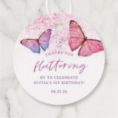 Danke für das Schmettern von Butterfly Geschenkanhänger (Rückseite)