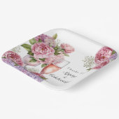 Danke für das Sipping & Celebrating floral Pappteller (Gewinkelt)