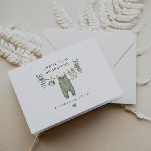 Danke für das so matcha salbeigrüne Babyshower