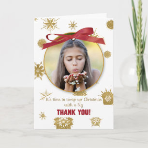 Danke für das Weihnachtsgeschenk Foto Goldene Schn Karte