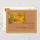 Danke für das wunderbare Abendessen! Postkarte (Vorne/Hinten)
