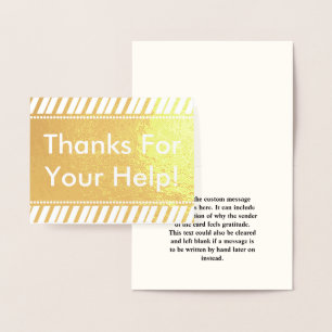 "Danke für deine Hilfe!" Grußkarte Folienkarte