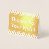 "Danke für deine Hilfe!" Grußkarte Folienkarte (Vorderseite)