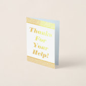 "Danke für deine Hilfe!" Grußkarte Folienkarte (Vorderseite)