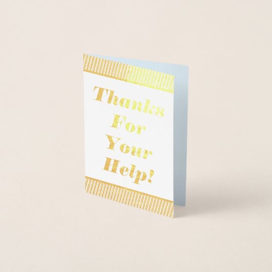 "Danke für deine Hilfe!" Grußkarte Folienkarte (Vorderseite)