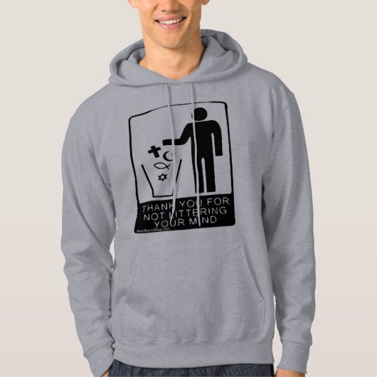 Danke für den Abfall nicht des grundlegenden mit Hoodie (Vorderseite)