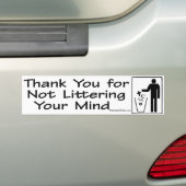 Danke für den Abfall nicht Ihres Autoaufkleber (Auf Auto)