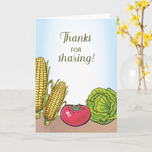 Danke für den Austausch von Gemüse Karte (Gelbe Blume)