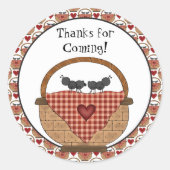 Danke für den Besuch eines Picknick-Ameisenaufkleb Runder Aufkleber (Vorderseite)