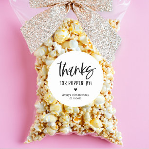Danke für den Besuch Popcorn-Party-Geschenk-Aufkle Runder Aufkleber