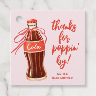 Danke für den Besuch Retro Soda Pop Baby Shower Geschenkanhänger