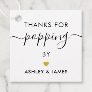 Danke für den Besuch Tags, Hochzeit Gold Geschenkanhänger