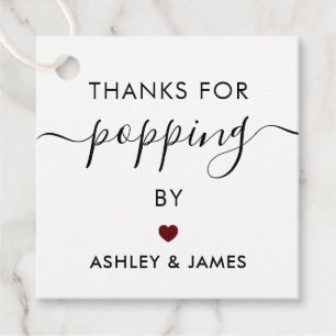 Danke für den Besuch Tags, Hochzeitstag, Burgunder Geschenkanhänger