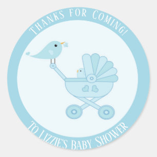 Danke für den Blue Boy Baby Shower Sticker
