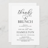 Danke für den Brunch, Post Wedding Elopement Party Einladung (Vorne/Hinten)