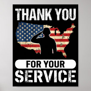 Danke Für Den Dienst Patriotic Veterans Day 2 Poster