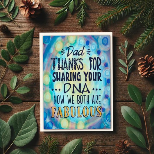 "Danke für den DNA-Vater!" Inspiritivität Karte