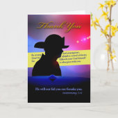 Danke für den Feuerwehrmann, das religiöse Thema Karte (Gelbe Blume)