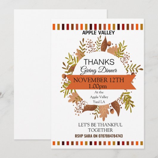 Danke für den Flyer Einladung (Vorne/Hinten)