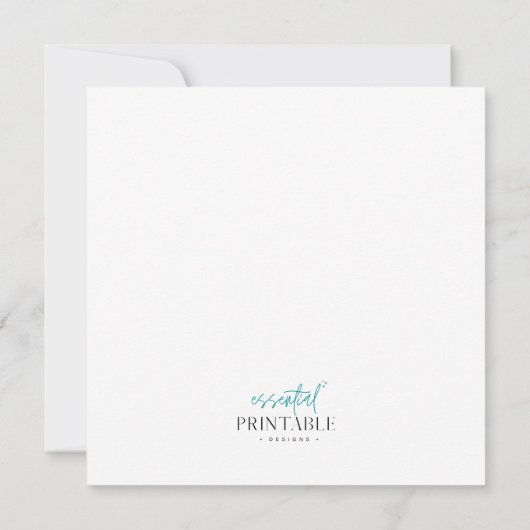 Danke für den Frühling floral Mitteilungskarte (Rückseite)