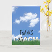 Danke für den Fußball-Coach Karte (Gelbe Blume)