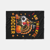 Danke für den Fußball-Erntedank Türkei Matching P Fleecedecke (Vorderseite (Horizontal))