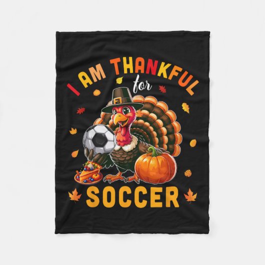 Danke für den Fußball-Erntedank Türkei Matching P Fleecedecke (Vorderseite)