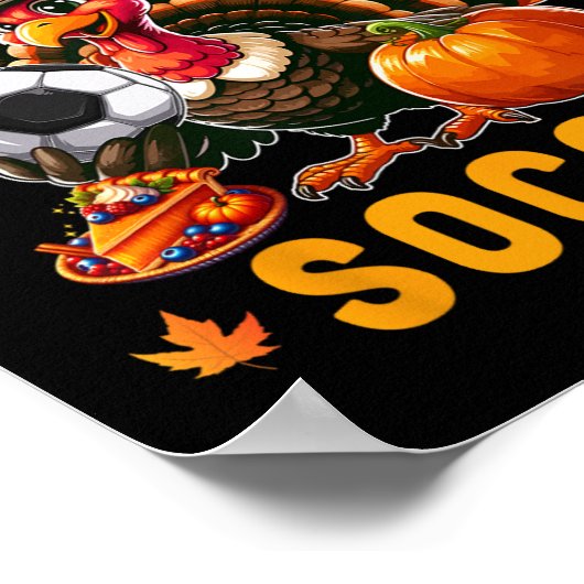 Danke für den Fußball-Erntedank Türkei Matching P Poster (Ecke)