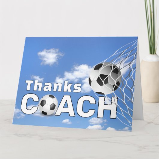 Danke für den Fußballtrainer Karte (Vorderseite)