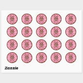 Danke für den Hole Bunch Pink Donut Stickers (Blatt)
