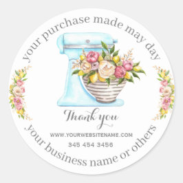 Danke für den Kauf, kleine Bäckerei Geschäft. Runder Aufkleber