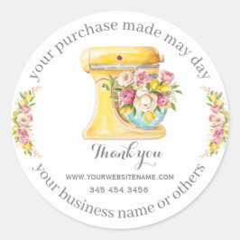 Danke für den Kauf, kleine Bäckerei Geschäft. Runder Aufkleber