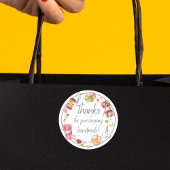 Danke für den Kauf von Handmade Runder Aufkleber