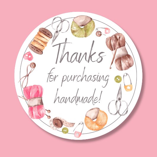 Danke für den Kauf von Handmade Runder Aufkleber