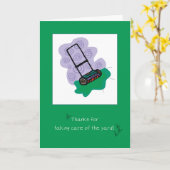 Danke für den Kümmre von Yard mit Rasenmäher Karte (Gelbe Blume)