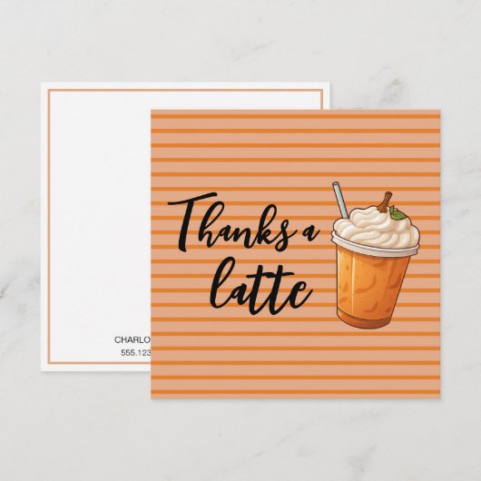 Danke für den Latte Pumpkin-Kaffee (Vorne/Hinten)