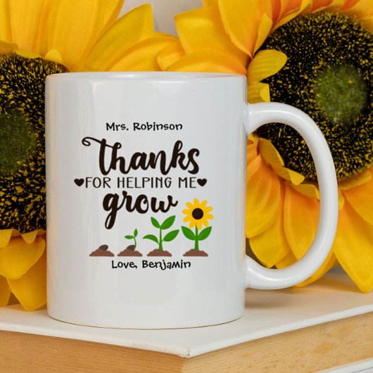 Danke für den Lehrer, der mir geholfen hat, Sonnen Kaffeetasse