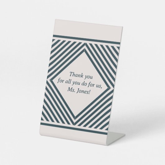 Danke für den Lehrer Sockelschild (Vorderseite)