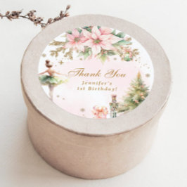 Danke für den Nutcracker Winter Onederland Runder Aufkleber