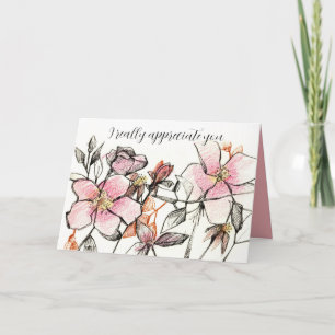 Danke für den Segen Gottes rosa Blumen Karte