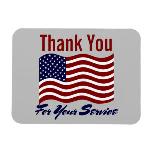 Danke Für Die Amerikanische Flagge Des Dienstes Magnet