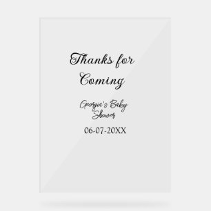 Danke für die Ankunft der Babydusche moderne einfa Acrylschild