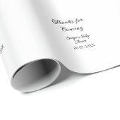 Danke für die Ankunft der Babydusche moderne einfa Geschenkpapier (Rolleneckpunkt)