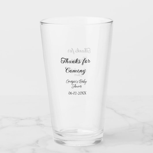 Danke für die Ankunft der Babydusche moderne einfa Glas (Vorderseite)