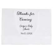 Danke für die Ankunft der Babydusche moderne einfa Große Geschenktüte (Rückseite)